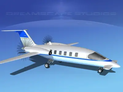 Piaggio Avanti P180 V18 3D model