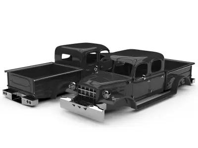 1949 Dodge Power Wagon 4-Door 3D print model