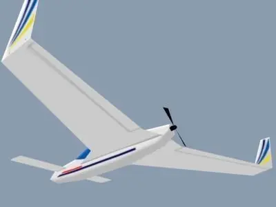 Plane1X airplane flying in sky 3D model