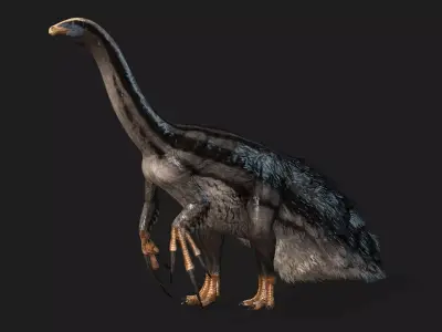 Therizinosaurus Dinosaur Realistic Rigged Low Poly Dinosaur Low-poly 3D model