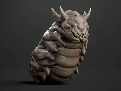 Land Larva2 - Game Ready Low-poly 3D model Low-poly 3D model