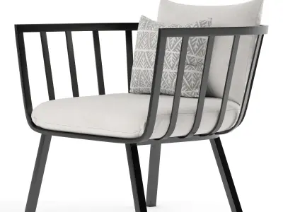 Modway Riverside Outdoor Patio Aluminum Armchair 3D model