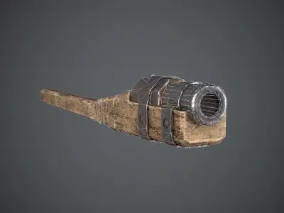 Hand Cannon Medieval Low-poly 3D model