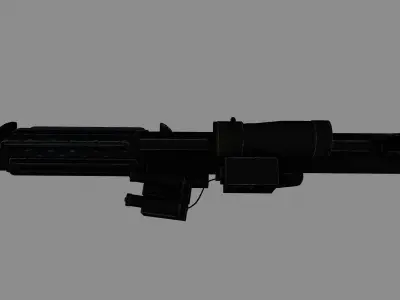 E-11 Blaster Rifle Low-poly 3D model