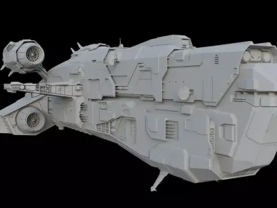 Spaceship - Sci Fi  Transport Ship 3D model