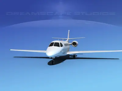 Cessna Citation 560XL White Livery 3D model