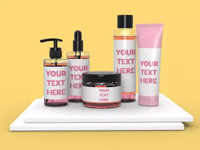 Skin Care Products 3D model