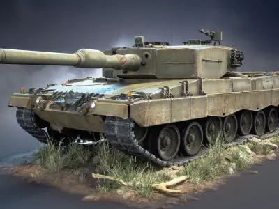 Leopard 2A4 Game 3D-Model Low-poly 3D model