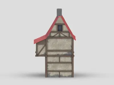 Medieval Building 02 Low Poly PBR Realistic Low-poly 3D model