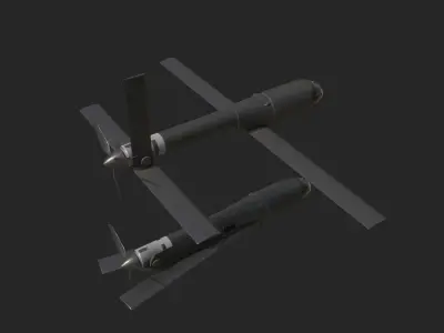 eroVironment Switchblade 600 Predator Drone Missile Low-poly 3D model