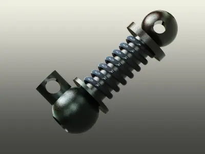 Ressort metal ball Free 3D model