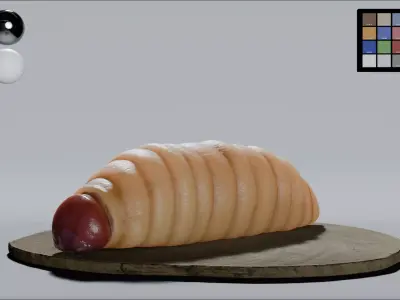 Larva Low-poly 3D model