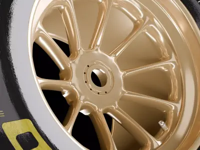 F1 Tire - Formula 1 - Tire - Wheel - Pirelli 3D model