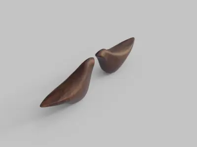 Wooden Bird Showpieces Free 3D model