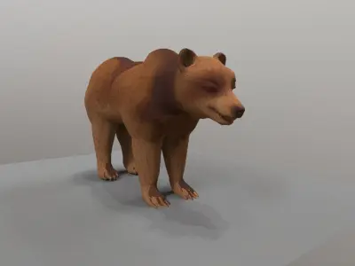 BEAR LOWPOLY Low-poly 3D model
