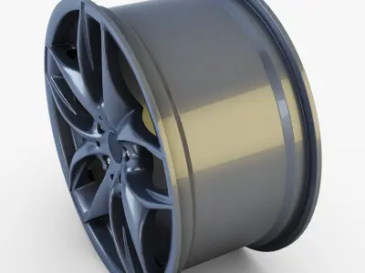 Style 215 wheel ferric gray Mid Poly Low-poly 3D model