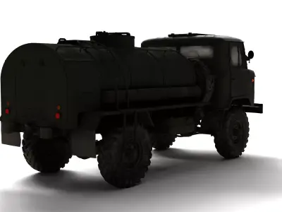 1966 Gaz 66A 2 Rigged Soviet Military Truck 3D Model  3D model