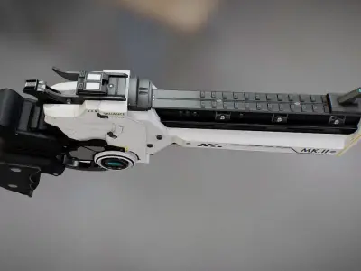 Sci-Fi Handgun Low-poly 3D model