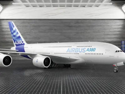 Airbus A380 3D Model Ultra Realistic Exterior Full Interior 3D model