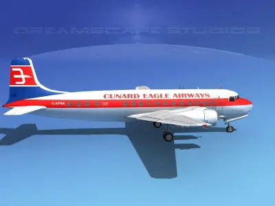 Douglas DC-6 Cunard Eagle 3D model