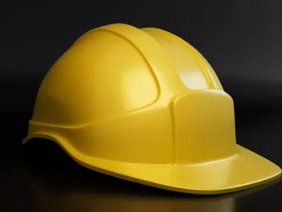 Construction Helmet Free low-poly 3D model
