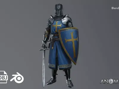 blue templar 3D model