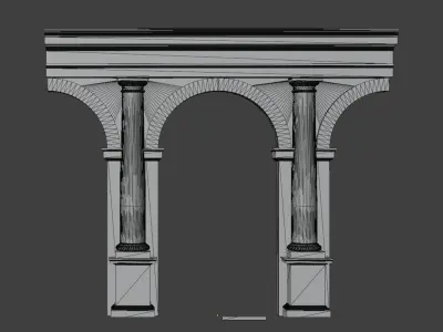 Ancient Wall 2 3D model