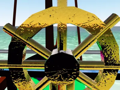 ship1 pirate ship in rain Low-poly 3D model