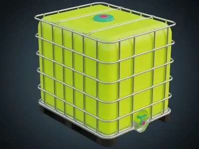 Water Container 1 Basic Low-poly 3D model