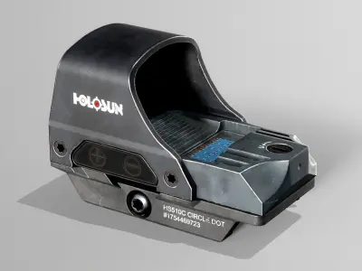 Holosun 510C Red Dot Sight Low-poly 3D model