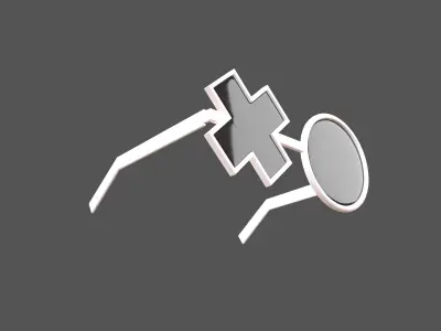 Cross And Circle Glasses v1 001 Low-poly 3D model