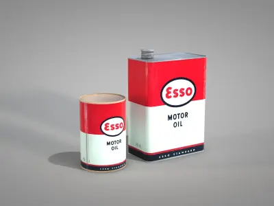 Esso Oil Can 3D model