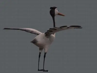 Crane V01 Low-poly 3D model