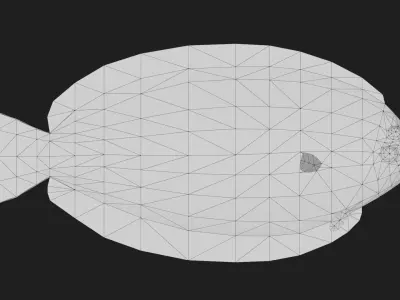 Flatfish Low-poly 3D model