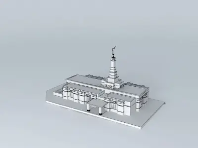 LDS. Templo Mormon, Baton Rouge Louisiana 94 th. operating Te... Free 3D model