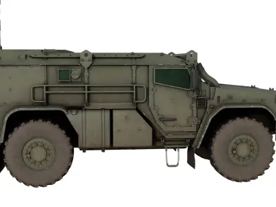 Typhoon VDV K-4836 Russian Armored Transport Full Interior Low-poly 3D model
