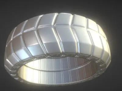 Futuristic Tire High-Poly Version 3D model