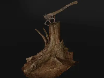 Axe craft Low-poly 3D model