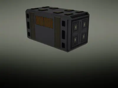 Container box Low-poly 3D model