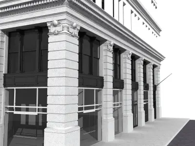 New York corner building 3D model