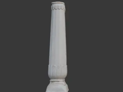 Antique Stone Column Scan Low-poly 3D model