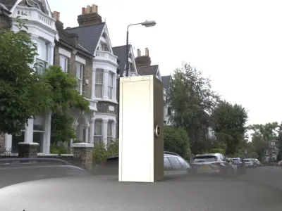 Electrical Distribution Cabinet 102 Low-poly 3D model