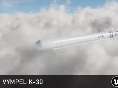 Air-To-Air Missile AAM Free low-poly 3D model