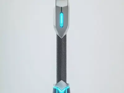 Low Poly Cyber Hammer Low-poly 3D model