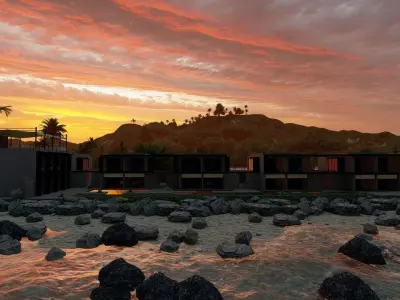 Hotel Beach 3D model