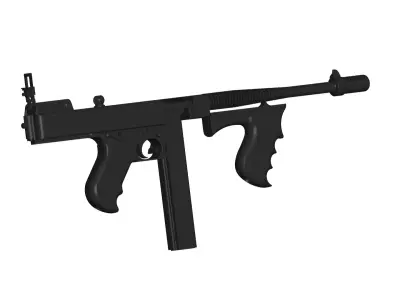  Thompson 1928 submachinegun 3D model