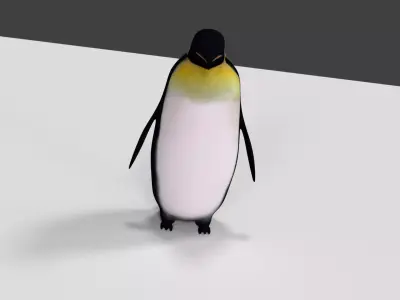 Penguin low poly Low-poly 3D model