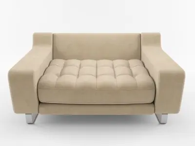 Velvet Armchair Free 3D model