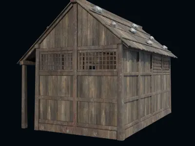 ASIAN JAPAN HOUSE ORIENTAL INDUSTRIAL CITY BUILDING COLLECTION Low-poly 3D model