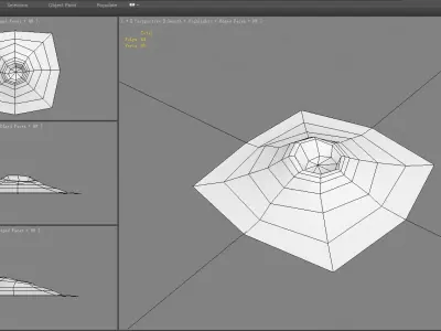 Wormhole - spider cave - lair Low-poly 3D model